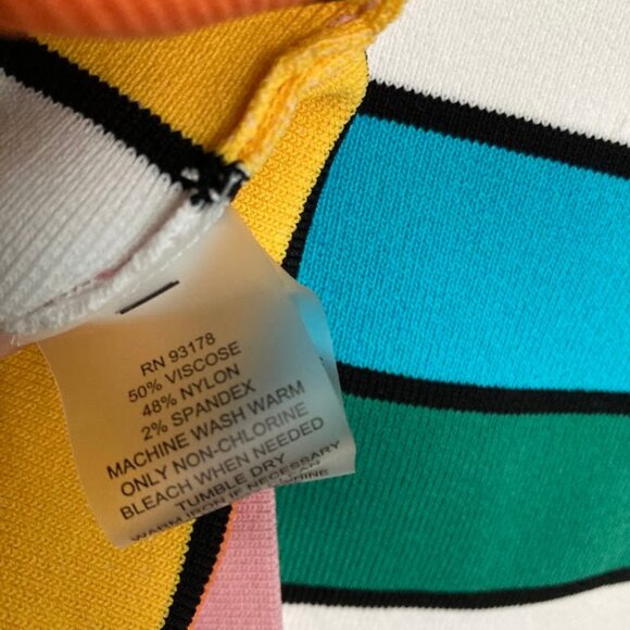 Elie Tahari Multicolor Striped Knit Tank Top | Premium Viscose Blend - Picture 15 of 16